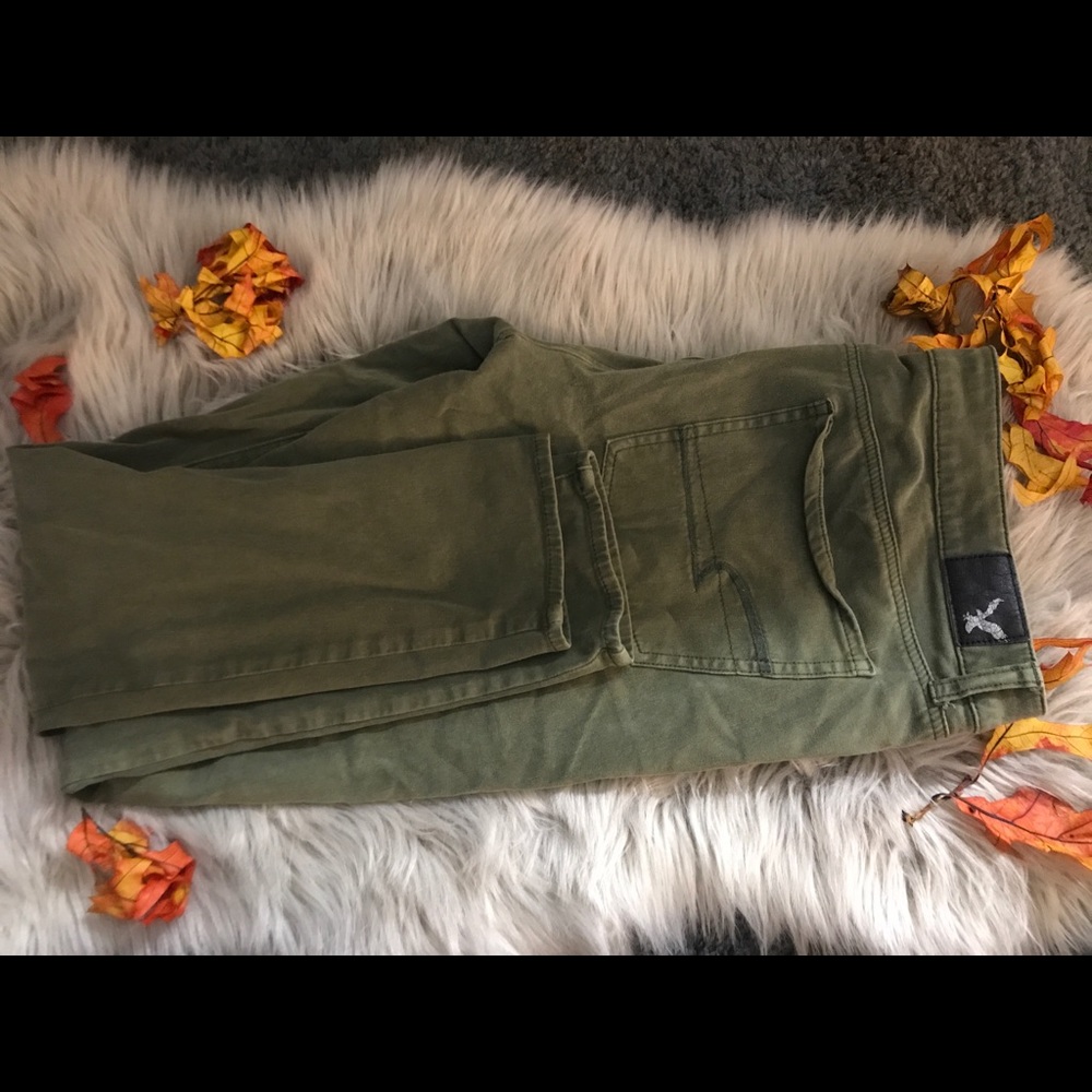 American Eagle Green Jeggings